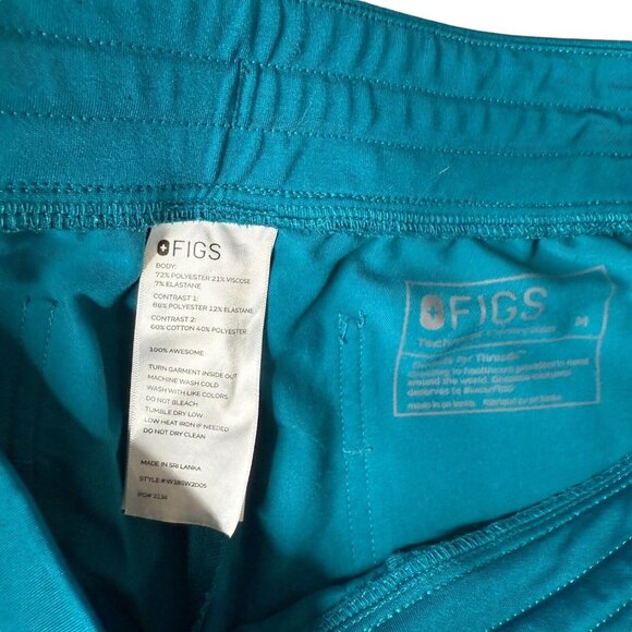 Figs Women's High Waisted Zamora Jogger Scrub Pants Pacific Blue PO:2134 Size M - Picture 3 of 10